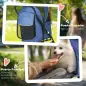 Cochecito para Perros Pequeños Plegable con Cesta de Almacenaje Capota Ajustable y 2 Ruedas Universales 81x48x99 cm Azul