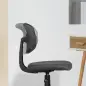 Silla de Oficina sin Brazos Silla de Escritorio Giratoria con Respaldo de Malla Transpirable Altura Ajustable Gris