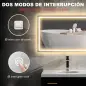 Espejo de Baño LED 100x60 cm con Luz Retroiluminado Antivaho Brillo Ajustable Montaje Vertical u Horizontal Espejo de Baño LED 100x60 cm con Luz Retroiluminado Antivaho Brillo Ajustable Montaje Vertical u Horizontal