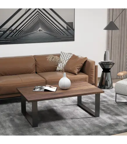 Conjunto de 2 Patas para Mesa Patas de Diseño Rectangular con Tornillos Incluidos para Mesa DIY 70x41 cm Negro