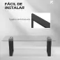 Conjunto de 2 Patas para Mesa Patas de Diseño Rectangular con Tornillos Incluidos para Mesa DIY 70x41 cm Negro