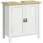 Mueble bajo Lavabo Mueble de Lavabo con Pie con 2 Puertas 2 Mangos y Estante Ajustable sin Lavabo 60x30x60 cm Blanco