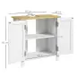 Mueble bajo Lavabo Mueble de Lavabo con Pie con 2 Puertas 2 Mangos y Estante Ajustable sin Lavabo 60x30x60 cm Blanco