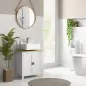 Mueble bajo Lavabo Mueble de Lavabo con Pie con 2 Puertas 2 Mangos y Estante Ajustable sin Lavabo 60x30x60 cm Blanco