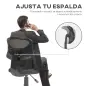 Silla de Oficina sin Brazos Silla de Escritorio Giratoria con Respaldo de Malla Transpirable Altura Ajustable Negro
