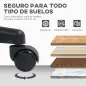 Silla de Oficina sin Brazos Silla de Escritorio Giratoria con Respaldo de Malla Transpirable Altura Ajustable Negro