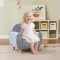 Sofá Infantil con Diseño de Estrellas que Brillan en la Oscuridad Tejido Suave de Terciopelo 55x40x55 cm Gris Sofá Infantil con Diseño de Estrellas que Brillan en la Oscuridad Tejido Suave de Terciopelo 55x40x55 cm Gris