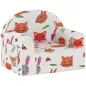 Sillón Infantil con Estampado de Zorros Sofá para Niños de 18-36 Meses con Funda Extraíble y Bolsillo 54x40x43 cm Blanco Sillón Infantil con Estampado de Zorros Sofá para Niños de 18-36 Meses con Funda Extraíble y Bolsillo 54x40x43 cm Blanco