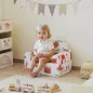 Sillón Infantil con Estampado de Zorros Sofá para Niños de 18-36 Meses con Funda Extraíble y Bolsillo 54x40x43 cm Blanco