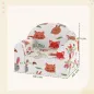 Sillón Infantil con Estampado de Zorros Sofá para Niños de 18-36 Meses con Funda Extraíble y Bolsillo 54x40x43 cm Blanco