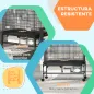 Jaula para Pájaros con Ruedas Comederos Perchas Bandeja Extraíble y Estante Inferior 97x58x160 cm Negro