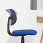 Silla de Oficina sin Brazos Silla de Escritorio Giratoria con Respaldo de Malla Transpirable Altura Ajustable Azul