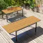 Mesa de Comedor Extensible de Exterior de 160-240 cm para 6-8 Personas Mesa Rectangular para Porche Terraza Jardín