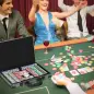Set de Póker con 400 Fichas 2 Barajas de Cartas Dados Tapete y Botón de Crupier Set de Casino Texas Hold'em con Maletín