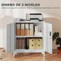 Armario Archivador Metálico con 2 Puertas Cerradura Estante Fácil Montaje para Oficina Estudio Garaje 80x35x91 cm Blanco