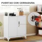 Armario Archivador Metálico con 2 Puertas Cerradura Estante Fácil Montaje para Oficina Estudio Garaje 80x35x91 cm Blanco