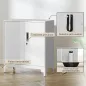 Armario Archivador Metálico con 2 Puertas Cerradura Estante Fácil Montaje para Oficina Estudio Garaje 80x35x91 cm Blanco