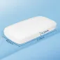 Almohada Viscoelástica 81x40 cm de Espuma Viscoelástica con Diseño Ergonómico para Dormir de Lado y Boca Arriba Crema