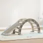 Escalada para Niños de 18-48 Meses 4 en 1 con Arco de Escalada Mecedora Rampa y Tobogán 164x70x57 cm Gris y Blanco