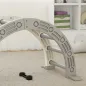 Escalada para Niños de 18-48 Meses 4 en 1 con Arco de Escalada Mecedora Rampa y Tobogán 164x70x57 cm Gris y Blanco