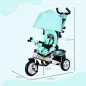 Triciclo para Bebés +12 Meses con Mango de Empuje Telescópico y Desmontable Bolso para Mamá y Portabotellas Verde Mint Triciclo para Bebés +12 Meses con Mango de Empuje Telescópico y Desmontable Bolso para Mamá y Portabotellas Verde Mint