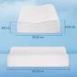 Almohada Cervical y Cuello de Espuma Viscoelástica con Diseño Ergonómico Doble Altura para Dormir de Lado y Boca Arriba