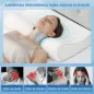 Almohada Cervical y Cuello de Espuma Viscoelástica con Diseño Ergonómico Doble Altura para Dormir de Lado y Boca Arriba