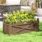Jardinera de Madera Elevada para Cultivar Plantas Flores Hierba para Jardín Balcón Terraza 90x39x37 cm Café Oscuro