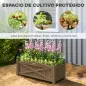 Jardinera de Madera Elevada para Cultivar Plantas Flores Hierba para Jardín Balcón Terraza 90x39x37 cm Café Oscuro