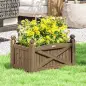 Jardinera de Madera Elevada para Cultivar Plantas Flores Hierba para Jardín Balcón Terraza 60x39x37 cm Café Oscuro