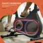 Bicicleta Estática con Volante Inercia 4 kg Resistencia Ajustable Pantalla LED Silencioso Asiento Ajustable Rojo y Negro