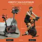 Bicicleta Estática con Volante Inercia 4 kg Resistencia Ajustable Pantalla LED Silencioso Asiento Ajustable Rojo y Negro