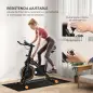 Bicicleta Estática con Volante de 8 kg Pantalla LCD Pulsómetro Sillín y Manillar Ajustables 103x48x115 cm Naranja