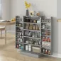 Armario Despensa Cocina con 2 Puertas y 16 Estantes Alacena Moderna con Estantes Ajustables 60x30x104cm Gris