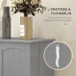Armario Despensa Cocina con 2 Puertas y 16 Estantes Alacena Moderna con Estantes Ajustables 60x30x104cm Gris