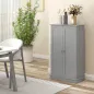 Armario Despensa Cocina con 2 Puertas y 16 Estantes Alacena Moderna con Estantes Ajustables 60x30x104cm Gris