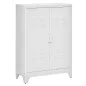 Armario Metálico con 2 Puertas y 2 Baldas Ajustables Mueble Multiusos para Oficina Salón Dormitorio 75x33x110cm Blanco