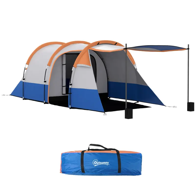 Tienda de Campaña para 2 Personas con 2 Habitaciones y Bolsa de Transporte Impermeable 420x200x150 cm Multicolor Tienda de Campaña para 2 Personas con 2 Habitaciones y Bolsa de Transporte Impermeable 420x200x150 cm Multicolor