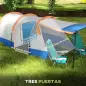Tienda de Campaña para 2 Personas con 2 Habitaciones y Bolsa de Transporte Impermeable 420x200x150 cm Multicolor Tienda de Campaña para 2 Personas con 2 Habitaciones y Bolsa de Transporte Impermeable 420x200x150 cm Multicolor