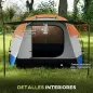 Tienda de Campaña para 2 Personas con 2 Habitaciones y Bolsa de Transporte Impermeable 420x200x150 cm Multicolor Tienda de Campaña para 2 Personas con 2 Habitaciones y Bolsa de Transporte Impermeable 420x200x150 cm Multicolor