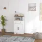 Mueble Auxiliar de Almacenaje con Estantes y Cajones Diseño Clásico para Salón Cocina o Dormitorio 60x31x108 cm Blanco