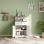 Mueble Auxiliar de Almacenaje con Estantes y Cajones Diseño Clásico para Salón Cocina o Dormitorio 60x31x108 cm Blanco