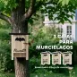 Set de 3 Casas para Murciélagos Cajas de Madera para Exterior Jardín Huerto o Granja Fácil de Colgar 18x6x22,5 cm