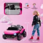 Coche Eléctrico para Niños de +3 Años Volkswagen E-Buggy 12V con Mando a Distancia 2,4 G Ruedas con Suspensión Rosa
