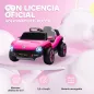 Coche Eléctrico para Niños de +3 Años Volkswagen E-Buggy 12V con Mando a Distancia 2,4 G Ruedas con Suspensión Rosa