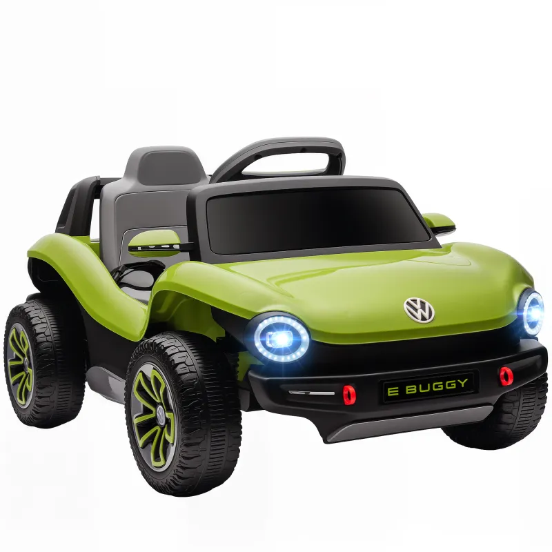 Coche Eléctrico para Niños de +3 Años Volkswagen E-Buggy 12V con Mando a Distancia 2,4 G Ruedas con Suspensión Verde