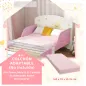 Cama infantil para Niños de +3 Años 70x140 cm de Madera con Almacenaje y Dibujos de Estrellas para Dormitorio Rosa