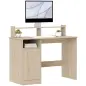 Escritorio con Estantería Moderno Escritorio con Compartimentos Abiertos Soporte para Monitor 108x50x94 cm Natural Escritorio con Estantería Moderno Escritorio con Compartimentos Abiertos Soporte para Monitor 108x50x94 cm Natural