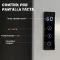 Toallero Eléctrico de Pared para Baño con 4 Barras Calentamiento Rápido Wi-Fi y Pantalla Táctil 47,5x9,5x49 cm Blanco