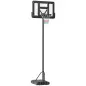 Canasta de Baloncesto de Exterior 2 en 1 con Altura Ajustable 230-305 cm Aro de Baloncesto con Soporte Ruedas Base Negro